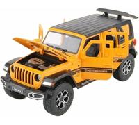 Veicoli metallo pressofuso per Jeep per Wrangler Rubicon scala 1:22 modello auto lega simulazione dinamica giocattolo regalo(Giallo)