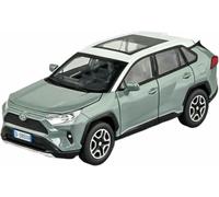 Veicoli metallo pressofuso per Toyota per Rav4 Classic Suv modello auto scala 1:32 veicolo simulazione dinamica giocattolo lega regalo(Cromo)