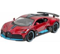 Veicoli metallo pressofuso scala 1:32 per Bugatti Divo Supercar Simulazione Modello auto lega veicolo giocattolo con suono dinamico e luce(Rosso)