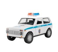 Veicoli Proporzionali 1 18 Per Il Modello Auto Della Polizia Russa LADA NIVA In Metallo Pressofuso Suono Luce Porta Posteriore Essere Aperta Mini Modello Di Auto(White)