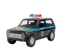 Veicoli Proporzionali 1 18 Per Il Modello Auto Della Polizia Russa LADA NIVA In Metallo Pressofuso Suono Luce Porta Posteriore Essere Aperta Mini Modello Di Auto(Nero)