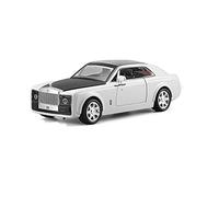 Veicoli Proporzionali 1 24 Diecast In Lega Metallo Collezione Modello Di Auto Sportiva Per Rolls Royce Tirare Indietro Suono E Luce Giocattoli Veicolo Mini Modello Di Auto(White)