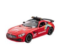 Veicoli Proporzionali 1 24 Per Mercedes Benz GTR AMG Super Sports Car Modello Die Cast Metallo Fusione Suono E Luce Auto Mini Modello Di Auto(Rosso)