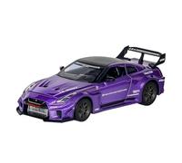 Veicoli Proporzionali 1:24 Per Nissan GTR Modello In Lega Pull Back Car Super Sportiva Modello Di Auto Giocattolo Con Suono E Luce Mini Modello Di Auto(Purple)