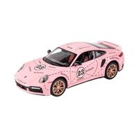 Veicoli Proporzionali 1 24 Per Porsche 911 Turbo S Edizione Speciale Scala Pressofuso Modello Giocattolo Auto Sportiva Giocattolo Suono E Luce Mini Modello Di Auto(Rosa)