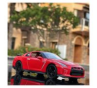 Veicoli Proporzionali 1 32 Diecast Alloy Metal Collection Modello Di Auto Sportiva Per Nissan GTR R34 R35 Skyline Ares Giocattolo Sonoro E Luminoso Mini Modello Di Auto(Rosso)