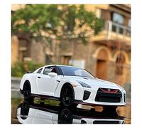 Veicoli Proporzionali 1 32 Diecast Alloy Metal Collection Modello Di Auto Sportiva Per Nissan GTR R34 R35 Skyline Ares Giocattolo Sonoro E Luminoso Mini Modello Di Auto(White)