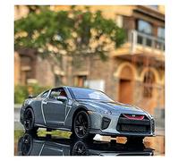 Veicoli Proporzionali 1 32 Diecast Alloy Metal Collection Modello Di Auto Sportiva Per Nissan GTR R34 R35 Skyline Ares Giocattolo Sonoro E Luminoso Mini Modello Di Auto(Argento)