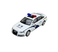 Veicoli Proporzionali 1:64 Per A6L C6 Modello Auto In Lega Della Polizia In Scala Nera E Argento Piccola Auto Giocattolo In Metallo Collezione Mini Modello Di Auto(White)