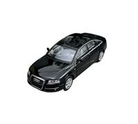 Veicoli Proporzionali 1:64 Per A6L C6 Modello Auto In Lega Della Polizia In Scala Nera E Argento Piccola Auto Giocattolo In Metallo Collezione Mini Modello Di Auto(Black)