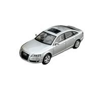 Veicoli Proporzionali 1:64 Per A6L C6 Modello Auto In Lega Della Polizia In Scala Nera E Argento Piccola Auto Giocattolo In Metallo Collezione Mini Modello Di Auto(Silver)