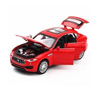 Veicoli Proporzionali Diecast 1 32 Per Maserati Levante SUV Suono E Luce Tirare Indietro Modello In Lega Modello Di Auto Display Per Adulti Mini Modello Di Auto(Rosso)