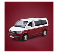 Veicoli Proporzionali Diecast Car Model 1 32 Per VW Multivan Tirare Indietro Il Suono E La Luce Simulazione Dell'auto Giocattolo In Lega Mini Modello Di Auto(Rosso)