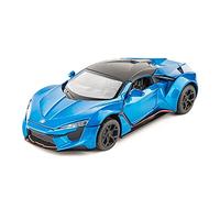 Veicoli Proporzionali Modello Di Auto In Scala 1 32 Per Motori W Lykan FENYR Pressofuso In Lega Di Simulazione Auto Giocattolo Per Bambini Mini Modello Di Auto(Blu)