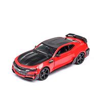 Veicoli Proporzionali Per Chevrolet Camaro Tirare Indietro Suono E Luce 1 24 Diecast In Lega Di Metallo Model Car Collection Simulation Car Mini Modello Di Auto(Rosso)
