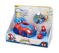 Veicolo 2 in 1, auto con funzione lanciatore, moto e personaggio spidey