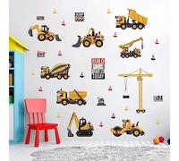 Veicolo Da Costruzione Adesivo Da Parete Costruzione Auto Trattore Pellatrice Camion Adesivo Da Parete Per Bambini Camera Bambino Bambino Camera Da Letto Bambino Bambino Camera Da Letto Bambino Stanza