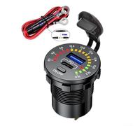 Veicolo doppio USB da 45 W per presa di ricarica con display voltmetro a LED e interruttore per lo stato di ricarica in tempo reale (filo PD)
