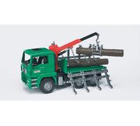 Bruder MAN Camion Trasporto 3 Tronchi con Gru Giocattolo