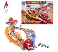 Mattel CARS - Sfreccia e Soccorri Circuito per Soccorso Stradale, set con 2 tipi di gara, Saetta McQueen, Chicks Hicks e 2 veicoli della squadra di Pitty, giocattolo per bambini, 4+ anni, JFL57