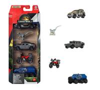 Veicolo giocattolo Mattel Matchbox Jurassic World JGL24 set 4 veicoli 1 figura