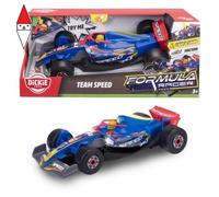 Dickie Toys Formula Racer Team Speed - 1:24 Auto giocattolo con luce e suono, frizione e ruote in gomma - 23 cm - Try Me