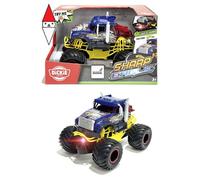 Dickie Toys Automodello Monster Sharp Eagle (18 cm) con frizione, luci e suoni Blu/Giallo
