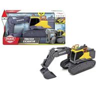Dickie Toys - Escavatore cingolato Volvo, 23 cm, Escavatore con luce integrata, Effetti sonori, Ruote girevoli, Veicolo da costruzione per bambini a partire da 3 anni (203723008)