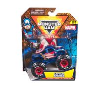 Monster Jam, Marvel Official Captain America Monster Truck, Die-Cast Vehicle, 1: