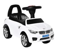 HomCom Macchinina per bambini cavalcabile con volante, fari e musiche – 18-36 mesi, Bianco