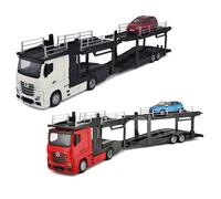 MODELLINO BBURAGO MERCEDES-BENZ ACTROS 2545 CON RIMORCHIO CON AUTO 1/43