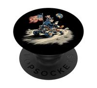 Veicolo patriottico della luna con il presidente degli PopSockets PopGrip Adesivo