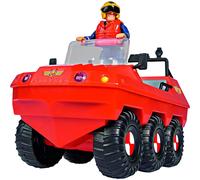 Simba Toys Sam il Pompiere Anfibio Hydrus 109252572038, +3 anni, 20 cm, 6 Ruote Motrici, con Personaggio Articolato di Sam
