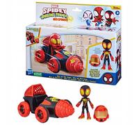 Veicolo Spider-Man Spidey Drill Spinner + personaggio di Miles Morales