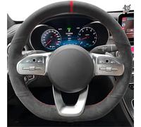 Veicolo Volante Copri Per Benz Per Classe S Per W222 Per GLC Per A Per W177 Per C Per W205 Per E Per W213 Coprivolante Nera Intrecciata(Style 3)
