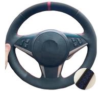 Veicolo Volante Copri Per BMW Per E60-E61 Per 530d Per 545i Per 550i Per E63-E64 Per 630i Per 645Ci Per 650i Coprivolante Auto In Morbida Scamosciata(Blue Thread)