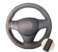 Veicolo Volante Copri Per BMW Per E81-E82 Per E90 Per Pack Per Sport Per M3 Per E91-E93 Per E87-E88 Per X1 Per E84 Coprivolante Per Auto In Morbida Nera(White Thread)