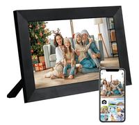 Veidoo Cornice Digitale WiFi, Schermo Touch IPS da 10 Pollici, 32 GB di Memoria, Rotazione Automatica, Musica/Video/Calendario/Orologio, Foto e Video tramite APP Frameo, Regalo per la Famiglia (Nero)