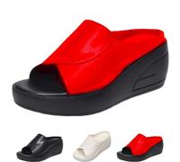 Veiggara Sandales Confort Premium, Veiggara Confort Premium, Sandali Ortopedici Da Donna, Sandali Slip on Con Supporto Per L'arco Plantare (Rosso,40)