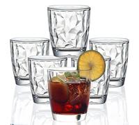 VEILEDGEM [Sembra di vetro] 300 ml 6-Pezzo impostato Shatter resistente sicuro Coppa di plastica Nessun BPA Può essere lavato nella lavastoviglie (trasparente)