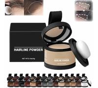 Veinsgrain Hair Color,Veinsgrain Root Coverup,Hairline Powder Instantly Conceals Hair Loss,Root Touch Up Hair Powder,Hairline Powder,Windproof & Sweatproof,for Thinning Hair,Root Cover Up (#10)