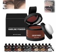 Veinsgrain Hair Color,Veinsgrain Root Coverup,Hairline Powder Instantly Conceals Hair Loss,Root Touch Up Hair Powder,Hairline Powder,Windproof & Sweatproof,for Thinning Hair,Root Cover Up (#02)