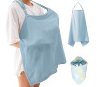 Veiteibe Panno per allattamento da viaggio, sciarpa da allattamento con cinturino regolabile, grembiule da allattamento mussola con bavaglino per bambini, protezione per l'allattamento per la mamma,