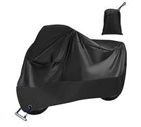 Veiteibe Telo coprimoto, Copri bici, Coprimoto da Esterno, Impermeabile Inverno Estate 210D Oxford con Buco della Serratura, Telo Pioggia Neve Polvere per Scooter Bici 245x105x125cm XXl Nero