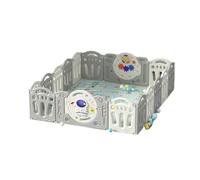 Veitoalioy Recinto per Bambini, Parchi di divertimenti interni ed esterni con Materassino Grande Pieghevole, Centro Attività Infantile Parco Giochi per Bambini con Schiuma Anticollisione (Y 14+2)