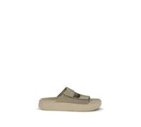 Veja Beige Calf Leather Bos Taurus Flat Sandals - EU37/US7
