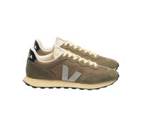 Veja Fair Trade - Scarpe da ginnastica leggere e traspiranti - Rio Branco II Kaki Oxford-Grey Black per Uomo in Cotone - Taglia 42 - Marrone