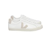 Veja Fair Trade - Scarpe in pelle - Esplar Logo Extra-White Sable per Donne in Cotone - Taglia 38 - Bianco