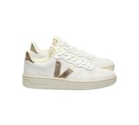 Veja Fair Trade - Sneakers in cuoio - V-10 Prime Extra-White Platine per Donne in Cotone - Taglia 38 - Bianco Bianco 38