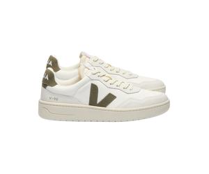 Veja Fair Trade - Sneakers in mesh e cuoio - V-90 White Kaki per Uomo in Cotone - Taglia 40 - Bianco